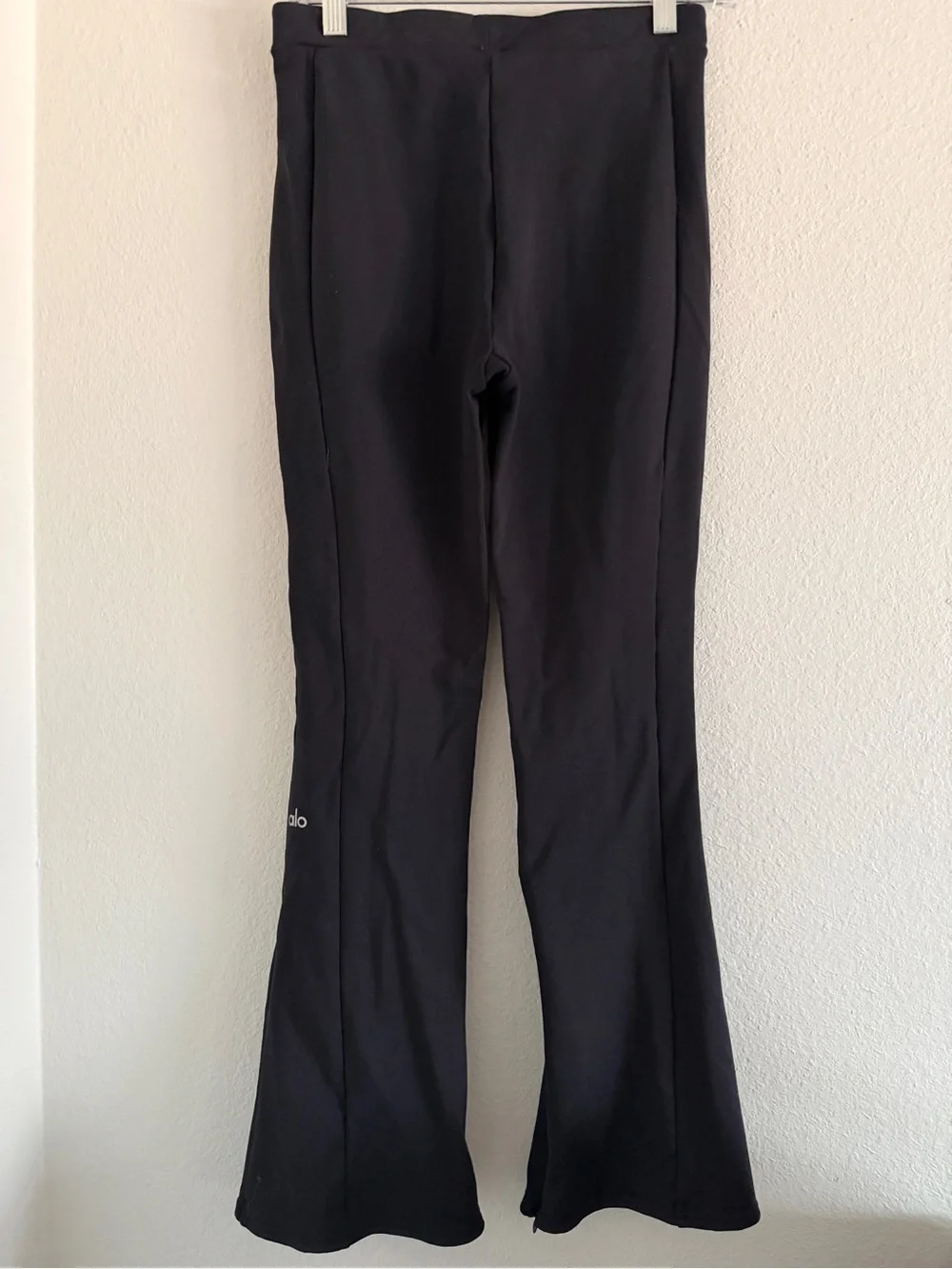 Alo Yoga Zip It Flare Legging Pant Black High Rise Sculpting
